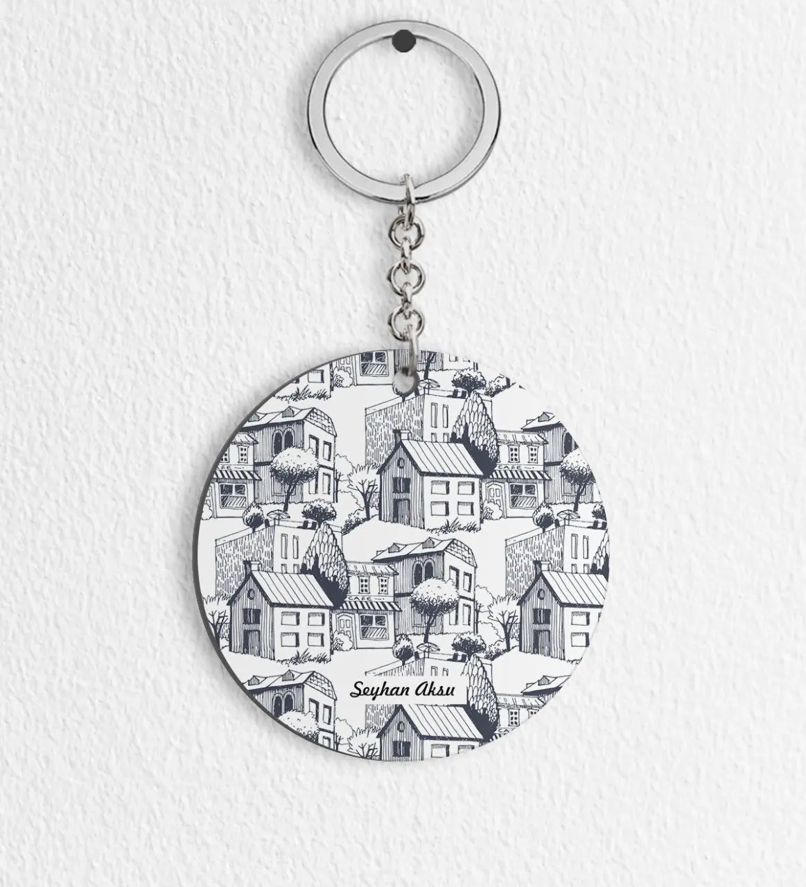 

Индивидуальный дизайн плитки деревянная Keychain-1