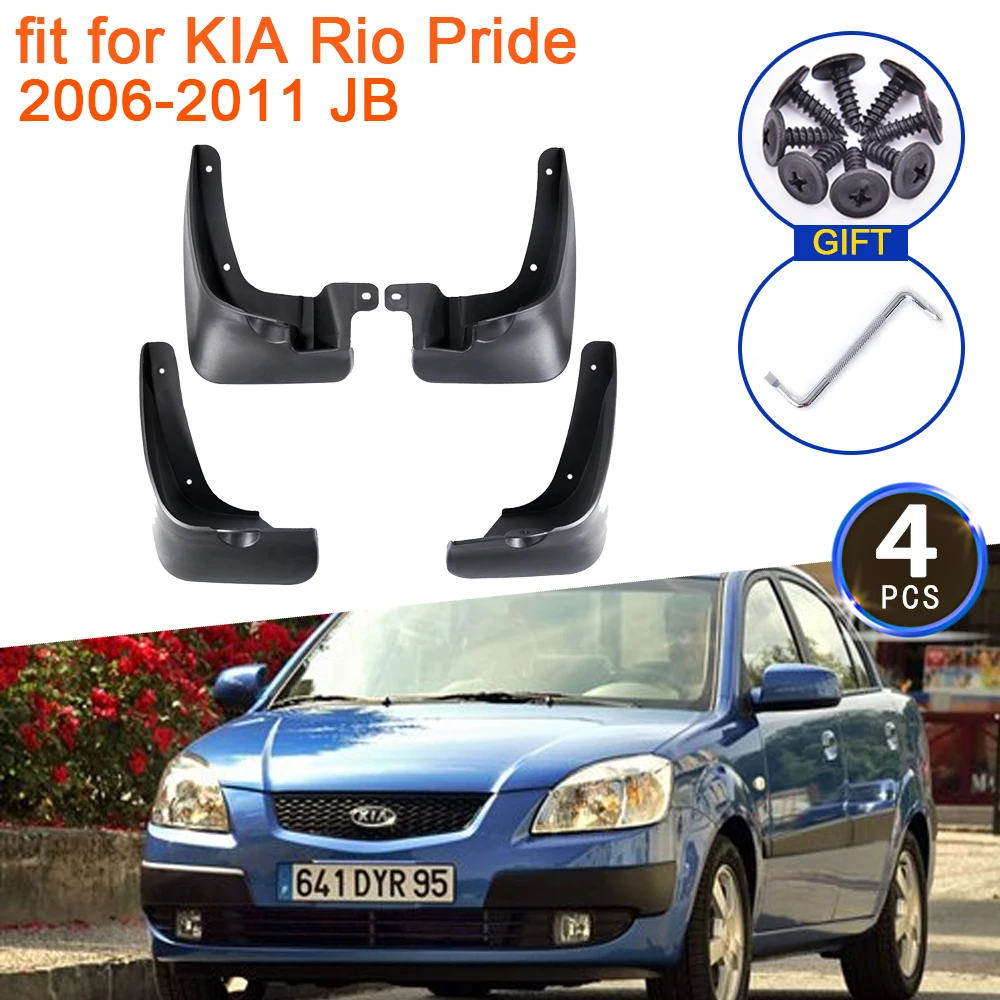 

MudFlap for KIA Rio Pride 2006 2007 2008 2009 2010 2011 JB Splash Guards Flap Mudguards Fender Front Rear Wheels Car Accessories