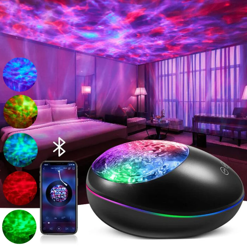 

Colorful LED Starry Sky Projector Rotating Galaxy Light LED Projection Night Light Bluetooth Music Bedroom Decoration Light