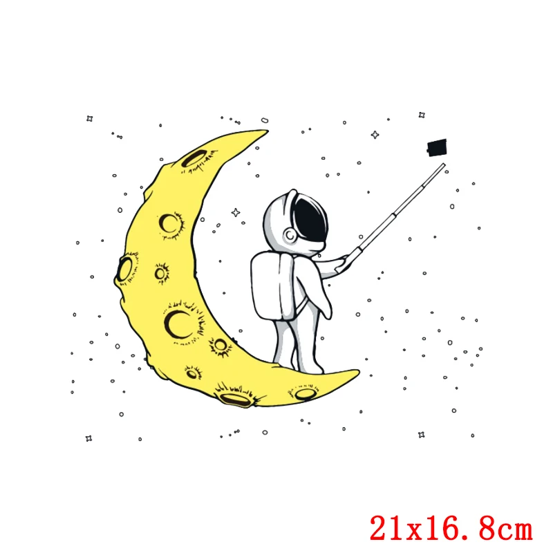 Термо-наклейка для путешествий планет астронавт инопланетянин теплопередача