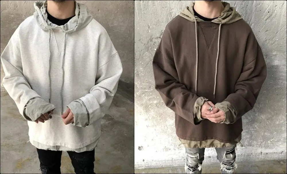 

Мужская толстовка с капюшоном, оверсайз, ветрозащитная, с эластичными бретелями, со спущенными плечами