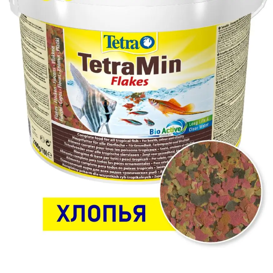 Корм для рыб аквариумных Tetra Min Flakes хлопья 40 г фасованные в пакете | Дом и сад