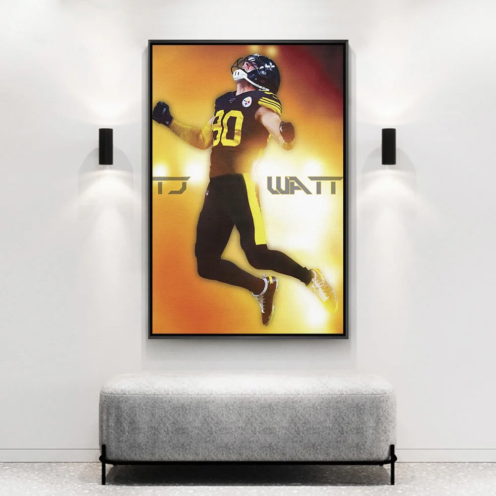 

Fashion Canvas Painting Cafe Clubhouse Decoration Painting Rugby Player Classic Art Poster Home Living Room Decoration Mural