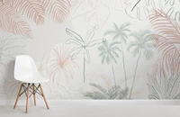 minimalist pink green inky tropical wallpaper minimalist wallpaper mural