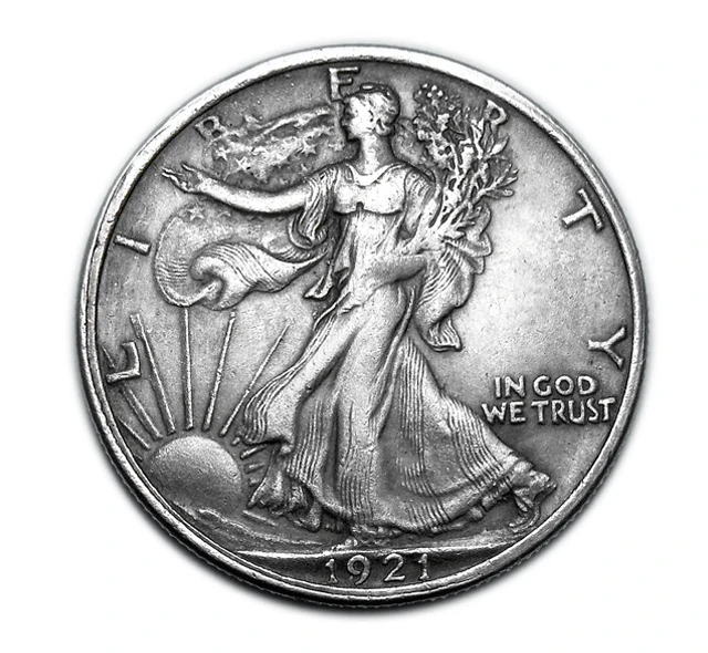 Пол доллара США серебро 1921 года копия монеты HALF DOLLAR Liberty арт. 17-4288 | Дом и сад