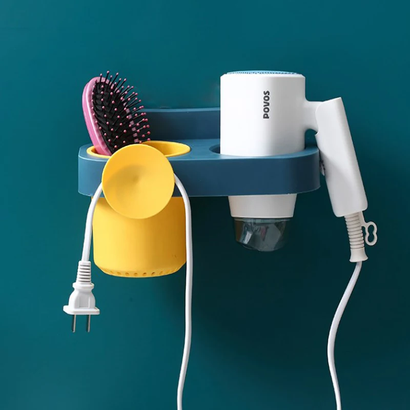

Hands Free Hair Dryer Holder High Quality Wall-mounted Shelf For Bathroom Shelf Organizer Storage Rack Bathroom Accessories Home