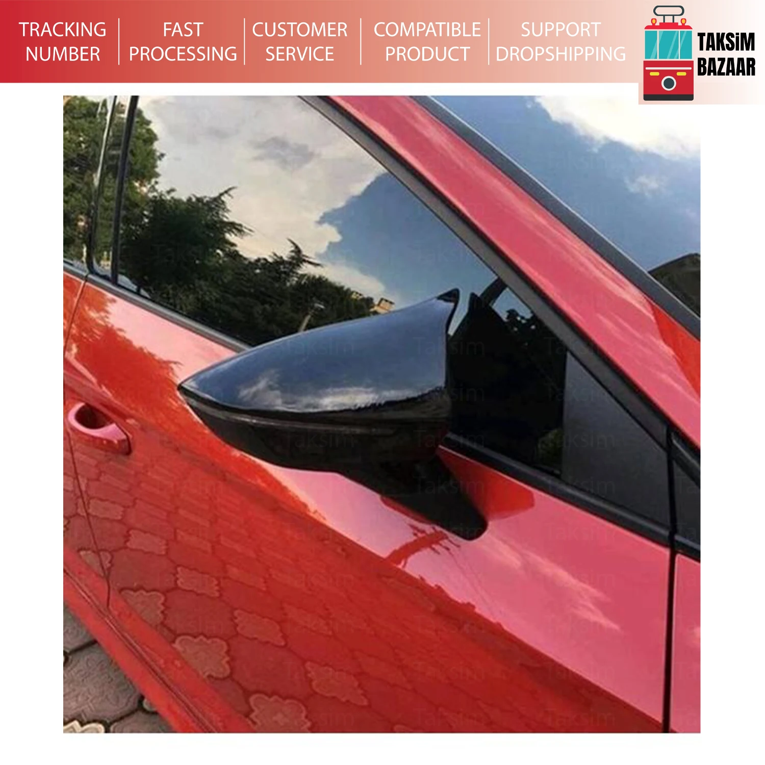 

For Seat Leon 5F Mk3 Bat Mirror Cover Piano Black 2012-2017 and Post High Quality Product Full Uyum 1 Suit 2 piece (Right and Left)