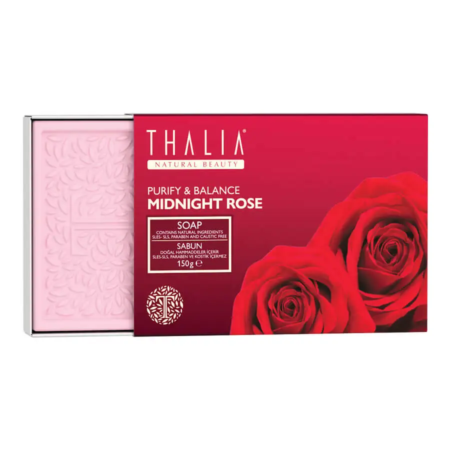 Thalia Purifying Midnight Rose Extract Natural Solid Soap – 75 gr x 2. Traditional Turkish Soap. |