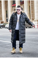 obrix long winter parka for men hooded warm solid color regular fit male coat