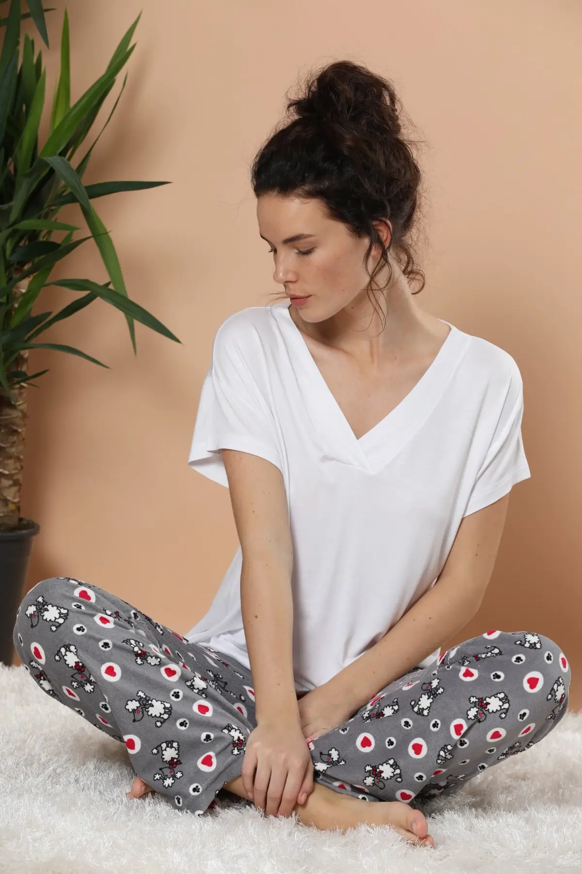 Черный жемчуг женские бархатные Пижамные брюки | Женская одежда