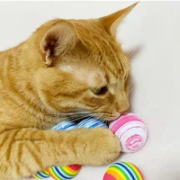 small cat and dog pet toy 4 2cm elastic ball eva star ball cat galaxy interactive pet accessories