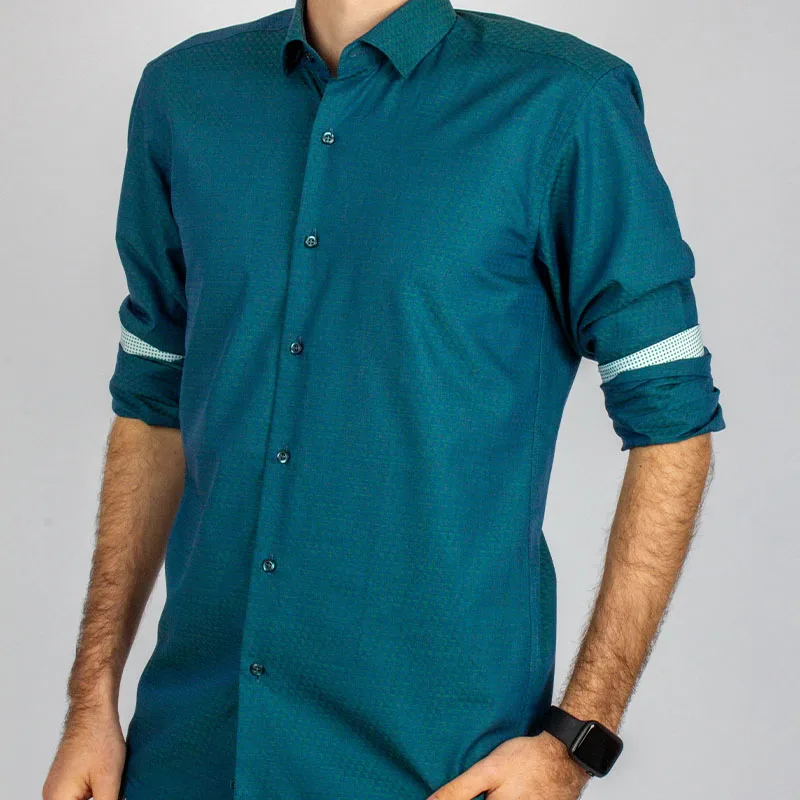 

2020 New Arrival Solid Causal Formal Business Long Sleeve Button Down Blue Shirt Dress Fashion Carlo Potti Brand Clothing