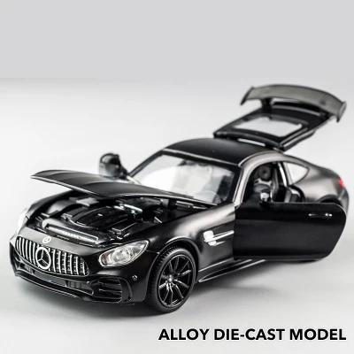 Black-Box KIDAMI 1:32 Сплав AMG GT GTR оттяните назад литье под давлением модель автомобиля, звук света MINIAUTO игрушечный автомобиль транспортные средства для детей Подарки для взрослых Формула 1 - Color: Black-Box