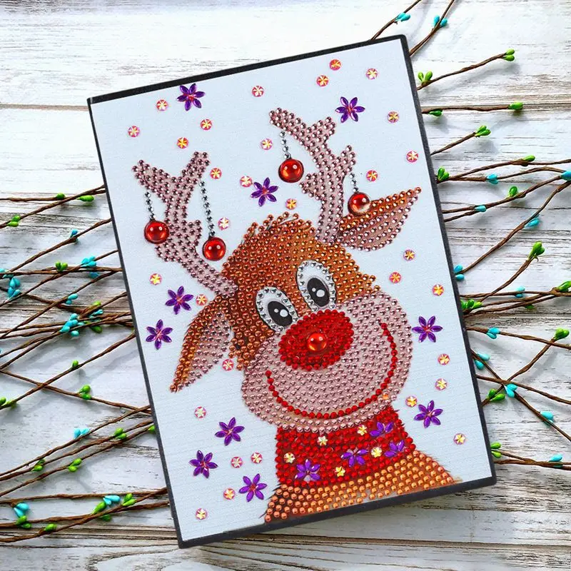 Christmas 03 Рождество 5D DIY алмазная живопись особой формы рождественская Алмазная вышивка книги 60 листов А5 тетрадь алмазная живопись - Цвет: Christmas 03