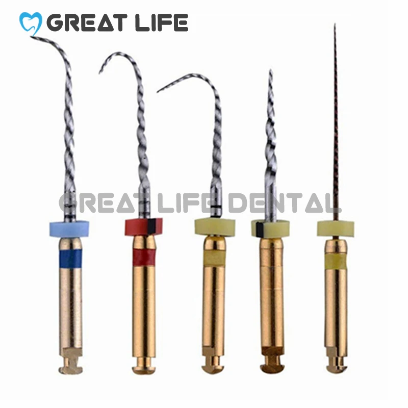 

Dental Rotary File for Root Canal Cleaning Heat Activate Niti Heat Activation Endodontic Files Gold Rotary File