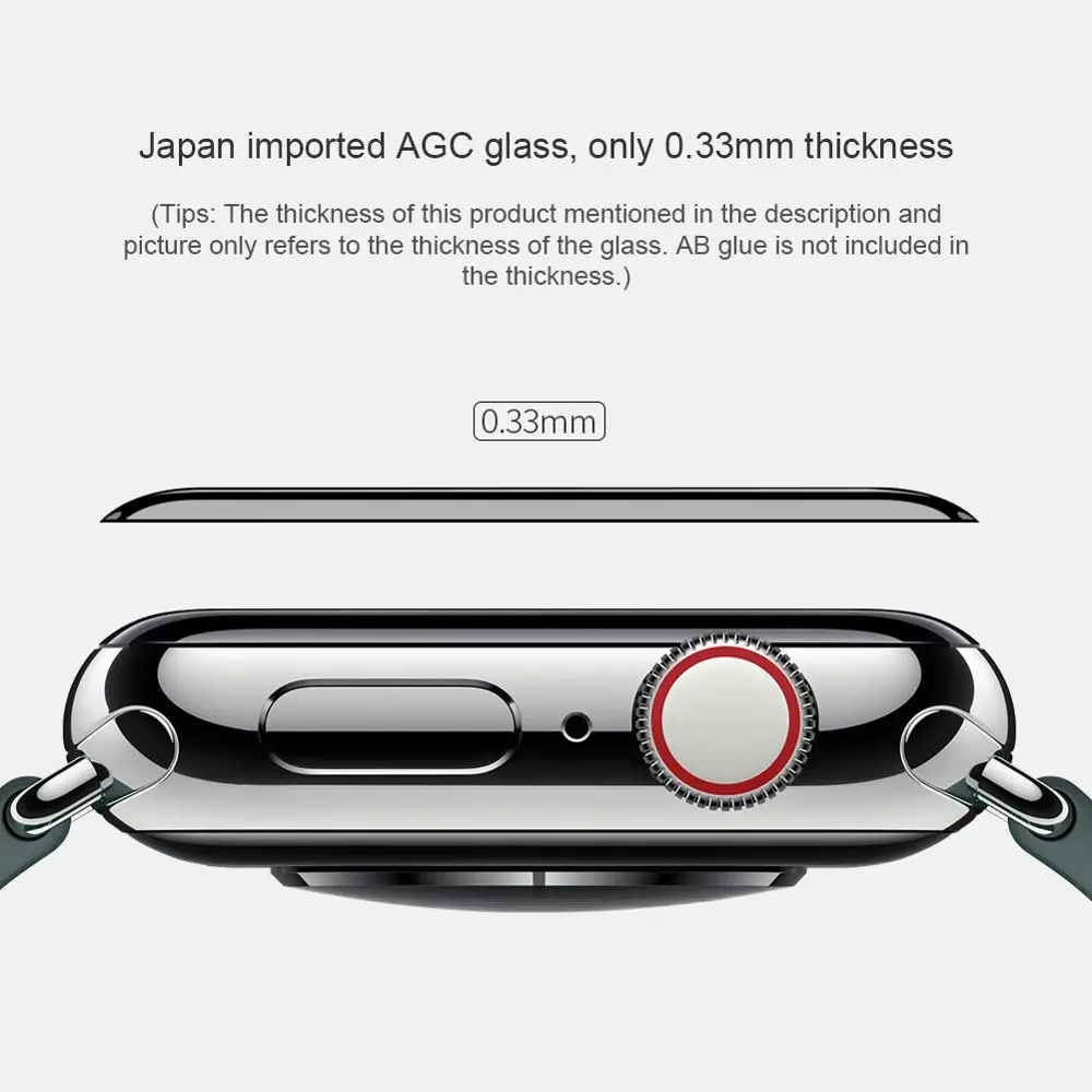 Стекло Nillkin для Apple iWatch 4 3 2 1 3D AW + Полное покрытие HD закаленное стекло Защита экрана