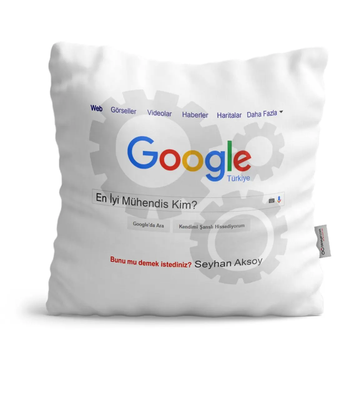 

Персонализированные Заказные Google Лучший инженер белая атласная Подушка-1