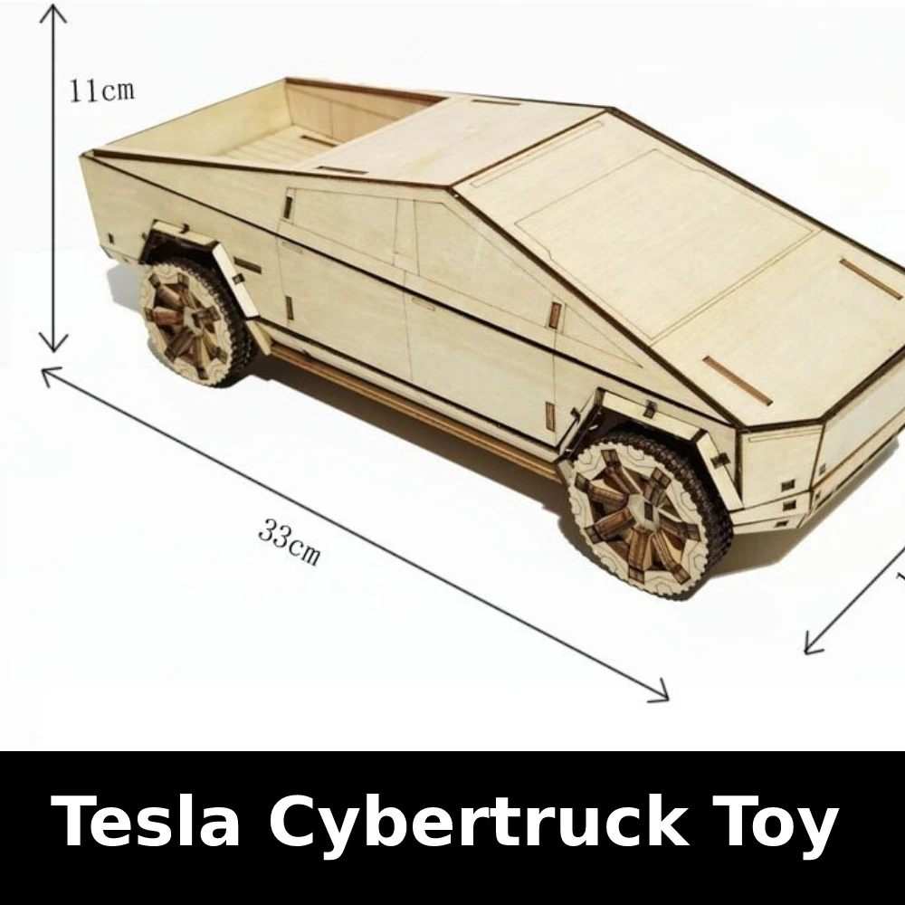 

Горячая Новинка DIY деревянная модель Tesla Cybertruck пикап-автомобиль 33 см маленькая специальная игрушка Линден Tesla Золотая Модель Cybertruck модель
