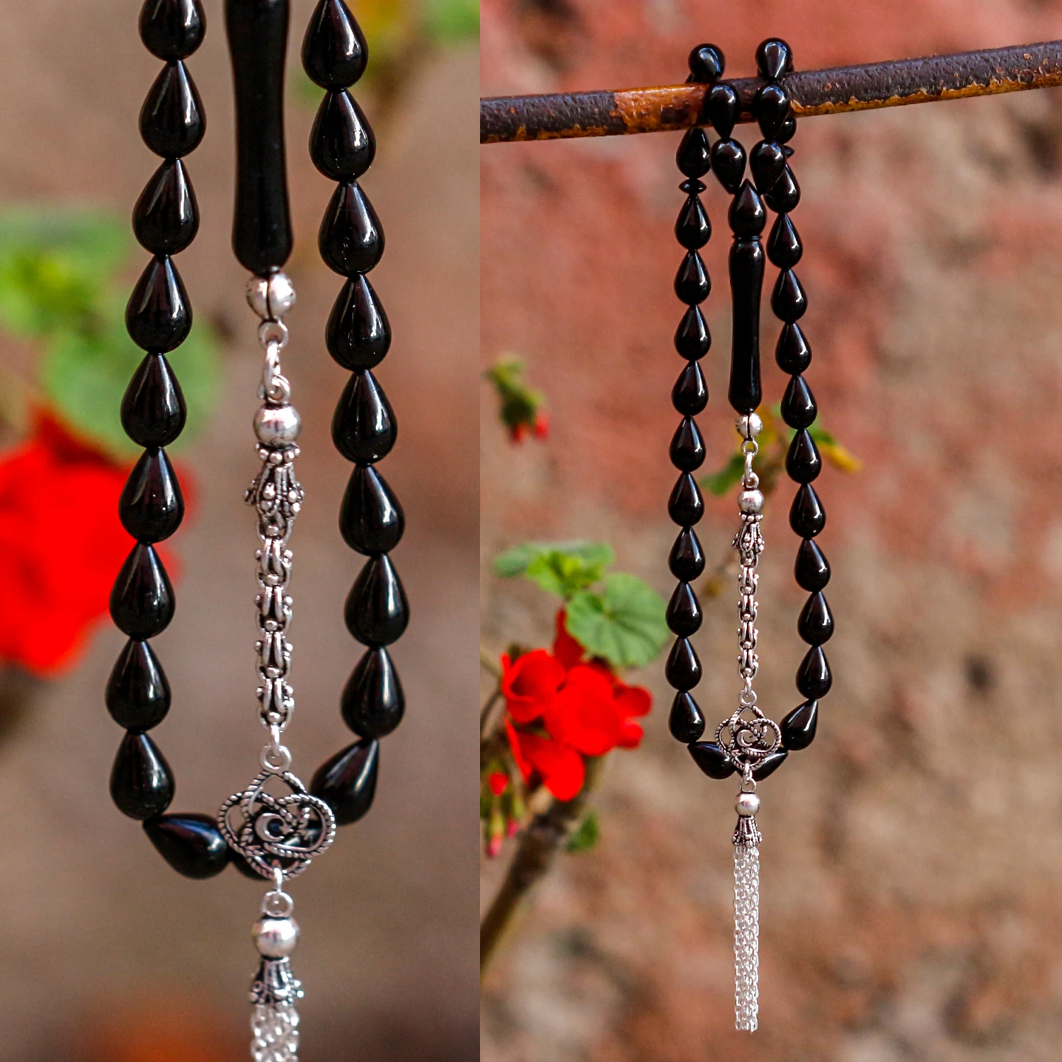 

Tear Cut Erzurum Oltu Stone Rosary Fashion Turkish Premium Quality Handmade Jawelery