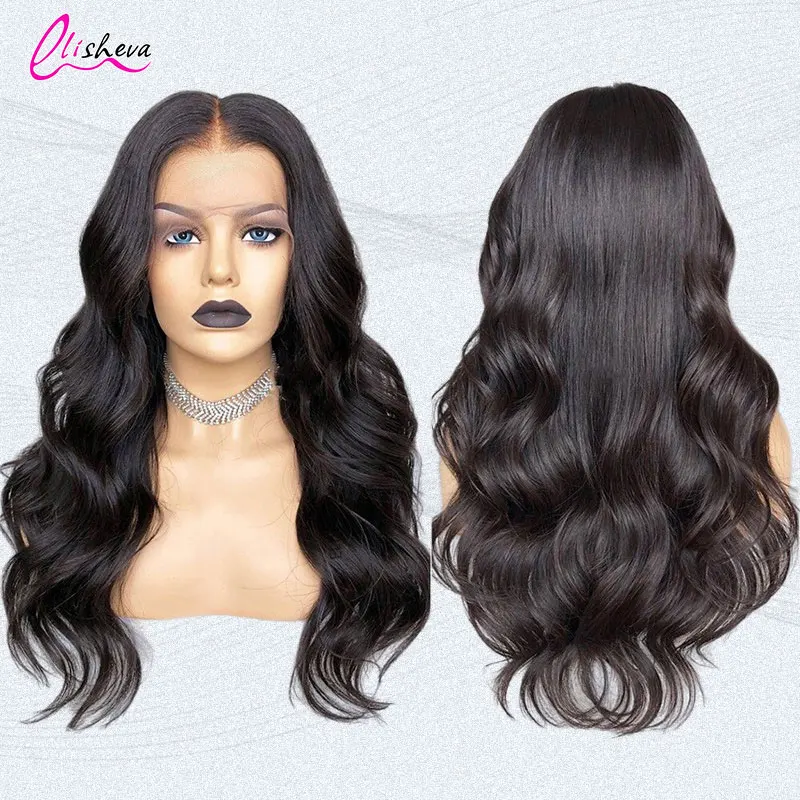 Elisheva волнистые человеческие волосы кружевные передние парики однородные