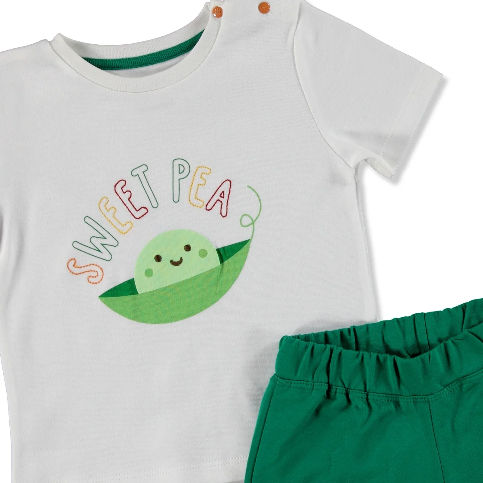 Ebebek HelloBaby/Летняя Детская футболка с рисунком сладких овощей комплект шортами |