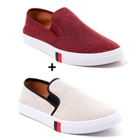 kit 2 paired mens sneakers yacht slip on no slip comfort casual sent from brazil