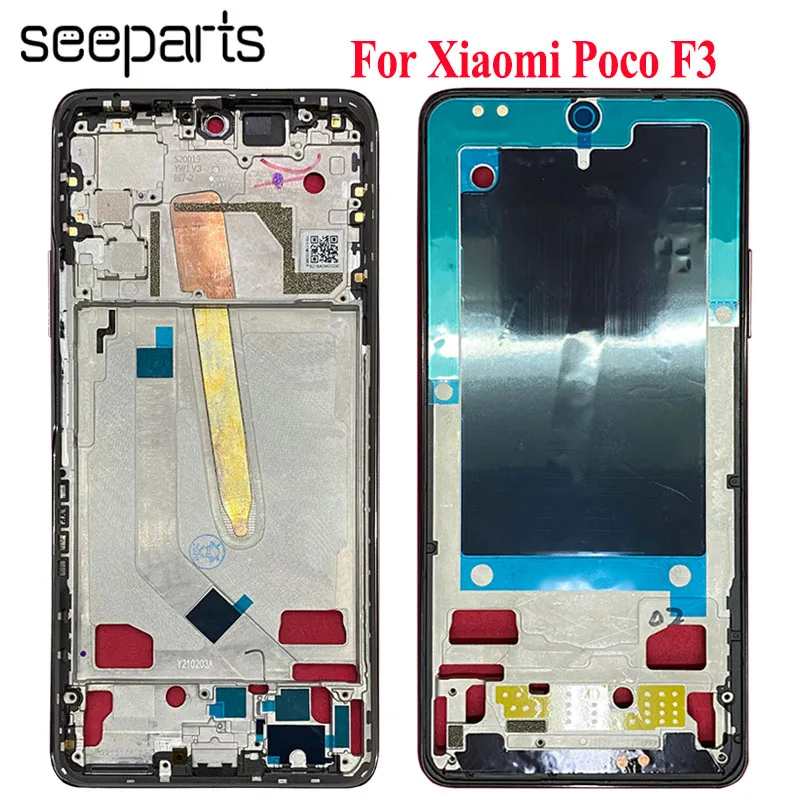 

6.67"For Xiaomi Poco F3 middle frame Front Bezel Frame Faceplate Housing PocoF3 Middle frame Replacement