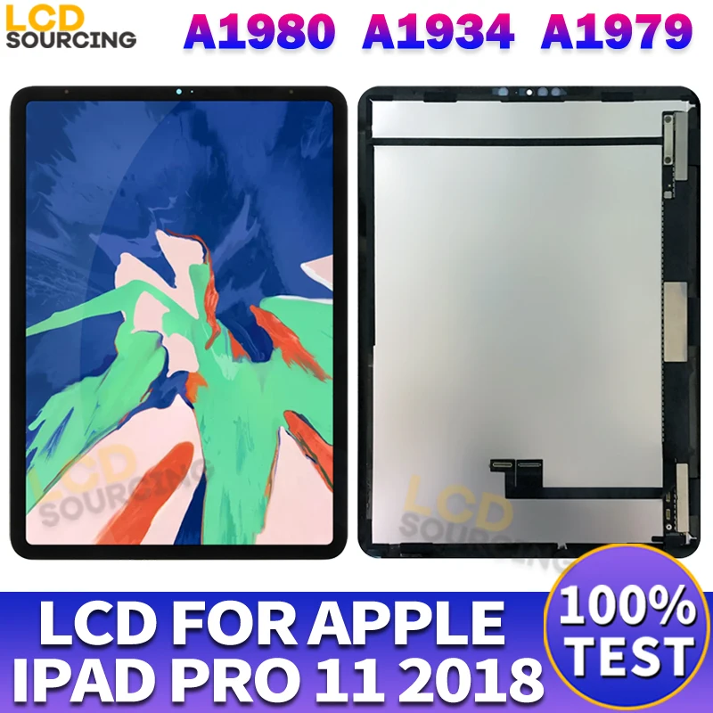 

ЖК-дисплей для Apple iPad Pro 11 2018, ЖК-дисплей a1980a1934 a1987, сенсорная панель в сборе, дигитайзер для iPAD PRO 11, Замена ЖК-дисплея