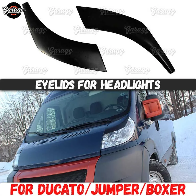 Накладки на веки для фар чехол Peugeot Boxer 2006-2013 АБС-пластик накладки реснички