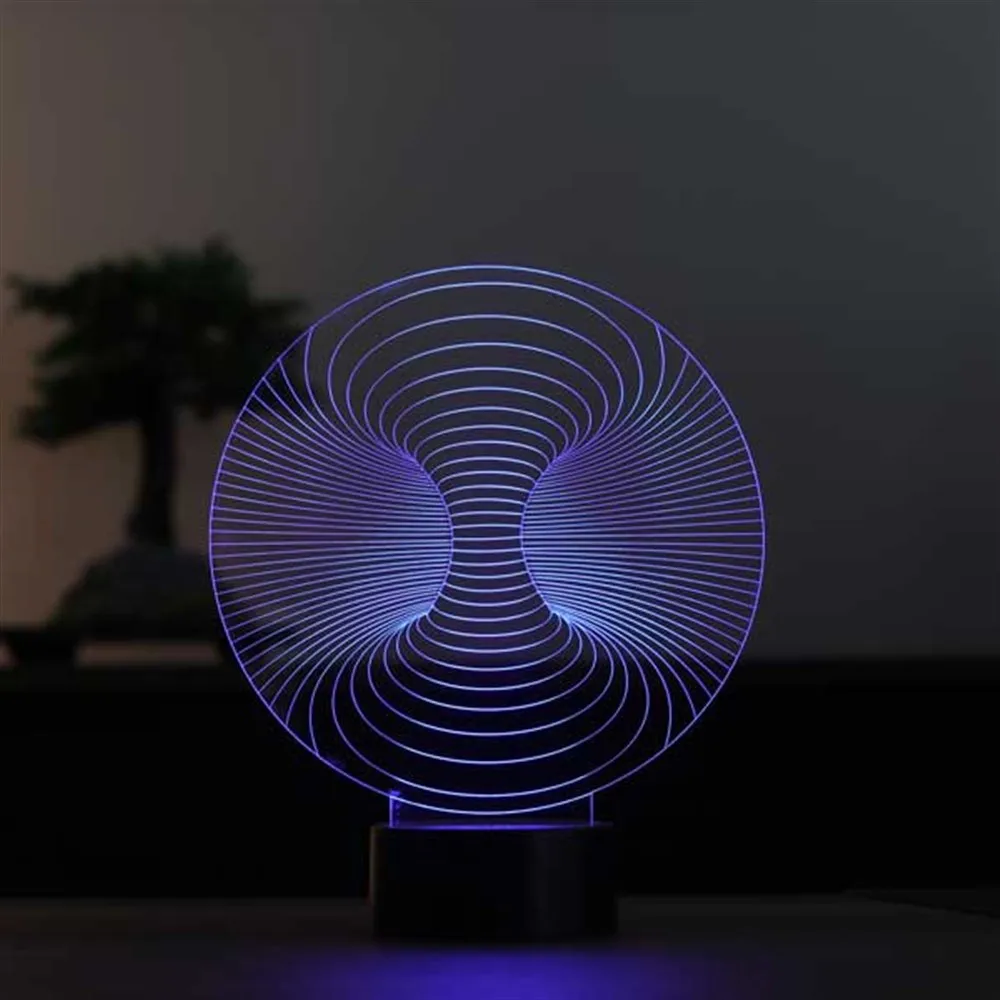 Акриловый светодиодный ночсветильник с 3D иллюзией настольная лампа деревянной