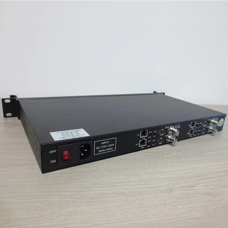OTV-HD04 H.264 H.265 IP Media Decodr 4-канальный HDMI BNC CVBS декодер HTTP RTSP RTP TCP RTMP HLS UDP multicast unicast -