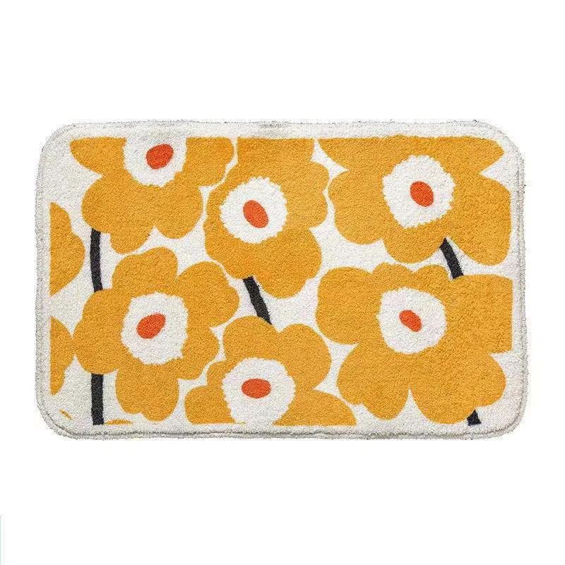 

Morandi solid color massy bathroom short fluff non-slip rug doormat washing fluffy bedroom stairs home door children's home
