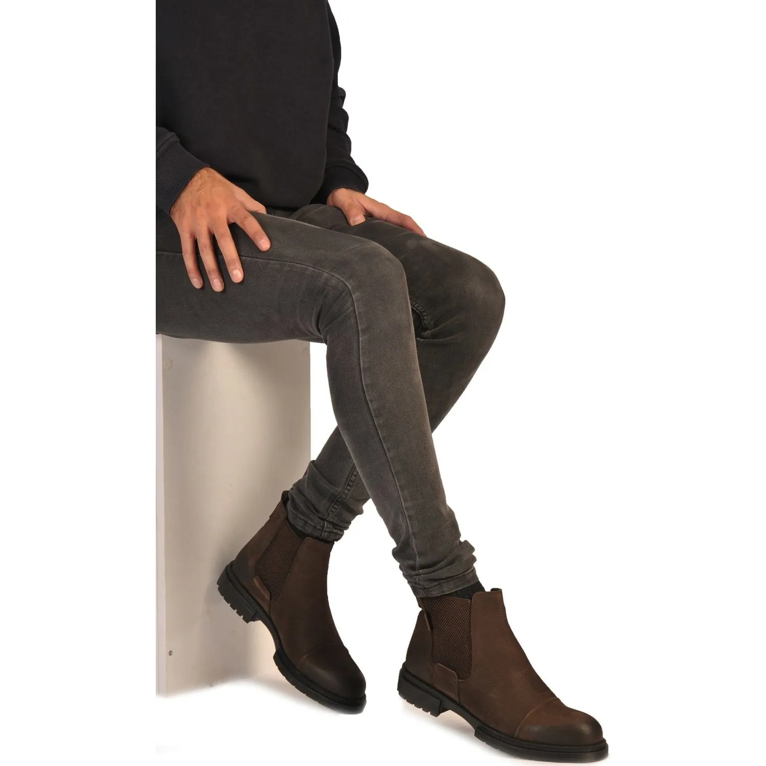 

Bulldozer Men Leather Boots 210003 Coffee-Nubuck 10 W04210003