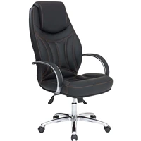 Space Office Sonic Chrome Executive Chair-BLACK