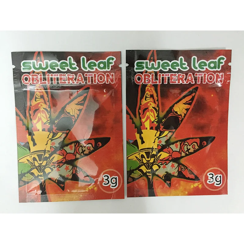 

Resealable Waterproof Storage Bags Plastic Ziplock Bag Aluminum Foil 7x10CM Cartoon 3g Sweef Leaf Bean Food Candy Pouches