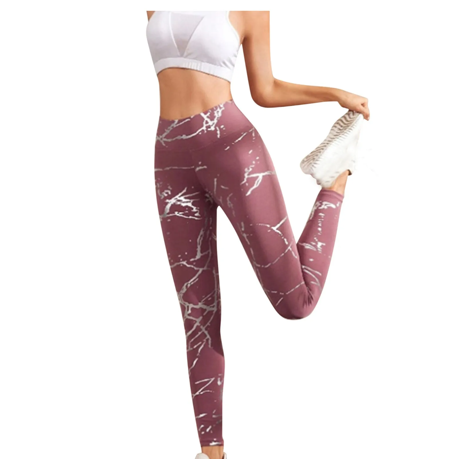 

Women Pants Sweatpants Butt-up Bronzing Slim High-waisted Leggings Yo-ga Pants Trousers Running Pants Women's Sweatpants