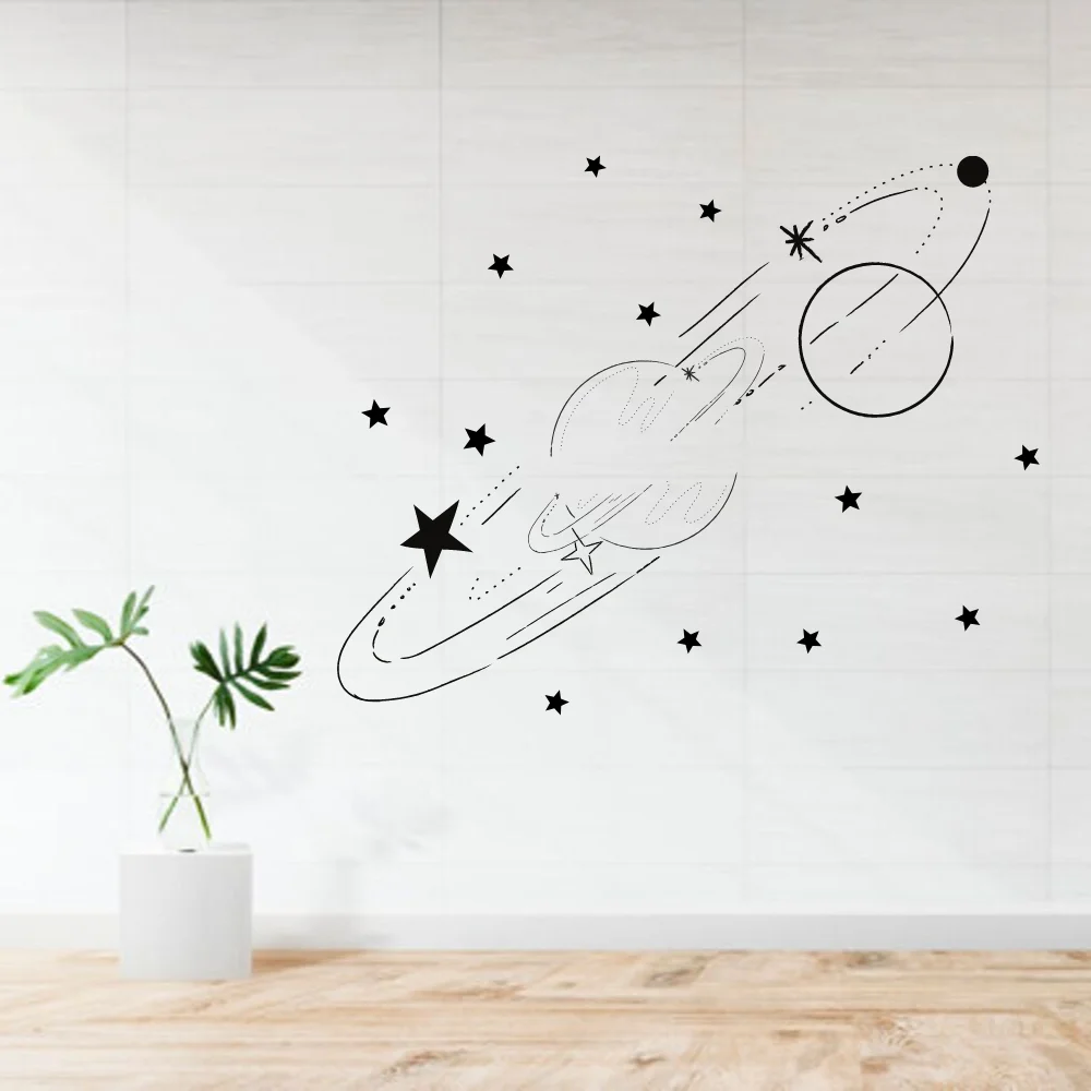 Креативный дизайн солнечной системы наклейка с звездами и планетами стены