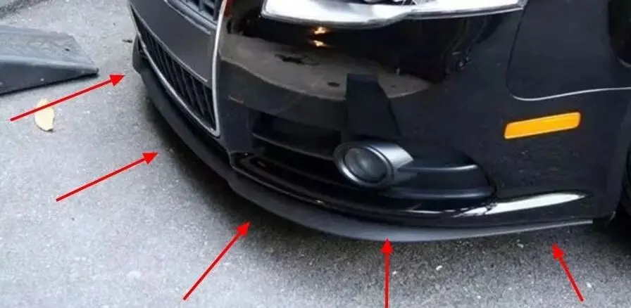 Для Audi A4 S4 RS4 B7 S-Line CUPRA R универсальная губа переднего бампера 3 шт. диффузор черный