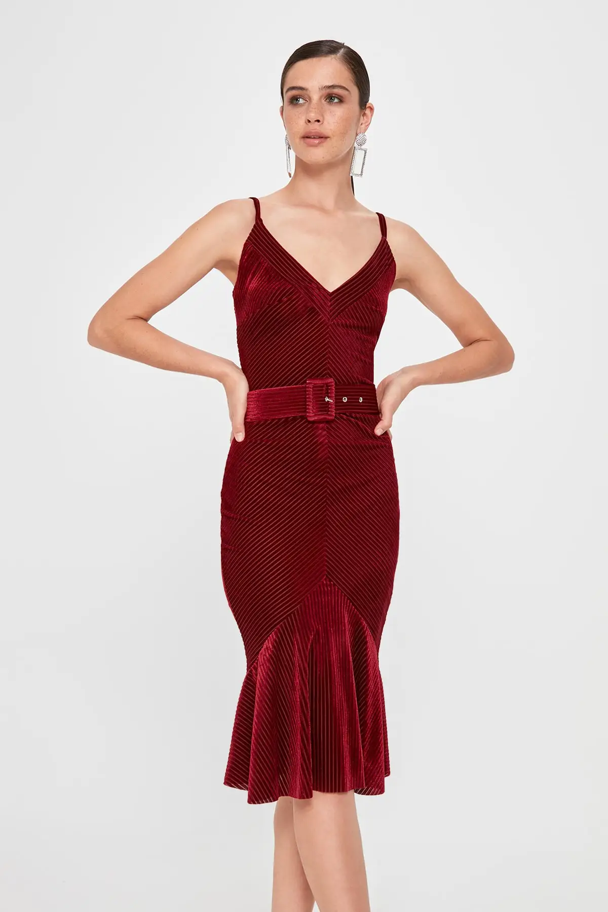 Trendyol Arched volandetayli платье TPRAW20EL0641|Женские платья| |