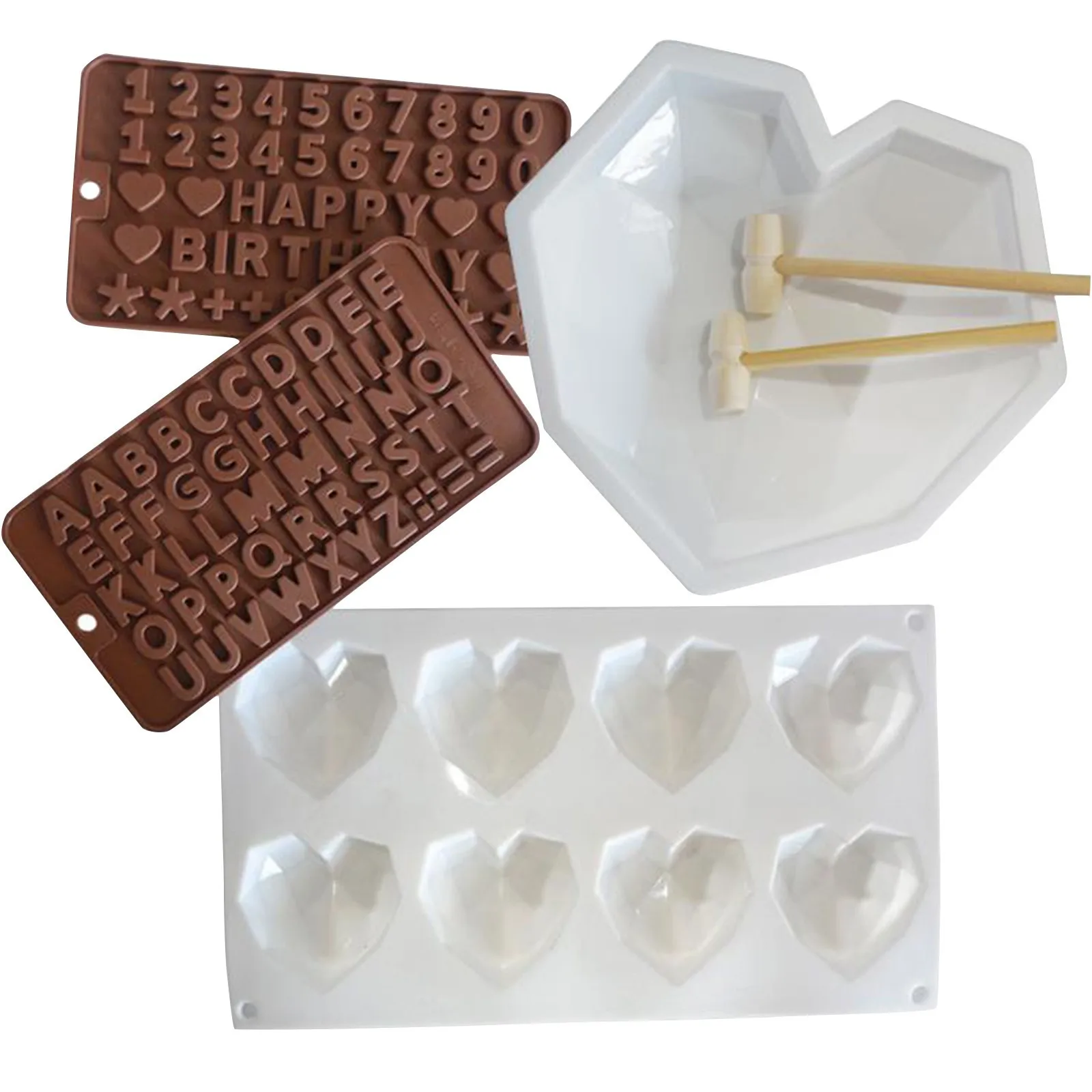

Valentine's Day Mold Heart Mold for baking Chocolate baking tools for cakes mold DIY Silicone mold Set Pan silicone mold cake