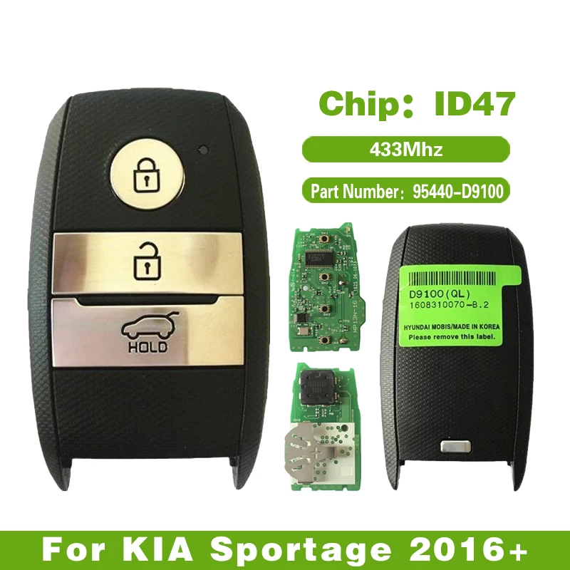 CN051030 Smart Remote Key For KIA Sportage 2016+ Key Fob 433Mhz ID47Chip 95440-D9100
