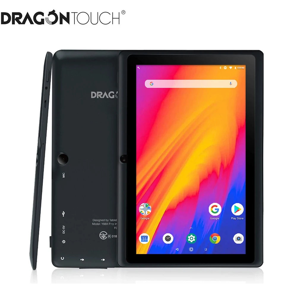 

Dragon Touch Y88X Pro 7 inch Tablet Android 9.0 1.5GHz Quad core 2GB RAM + 16GB IPS HD Display WiFi Tablet PC for Children Adult