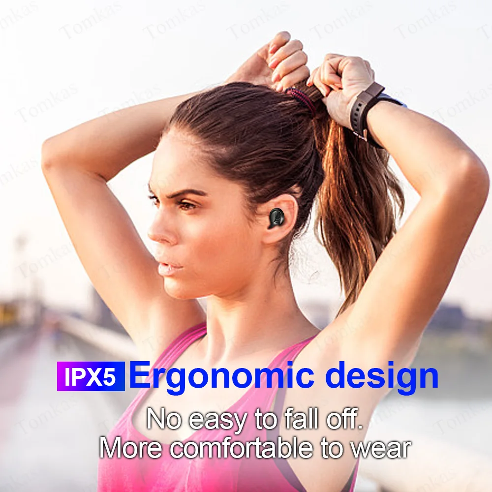 Беспроводные наушники 4D стерео Бас Звук сенсорное управление с микрофоном