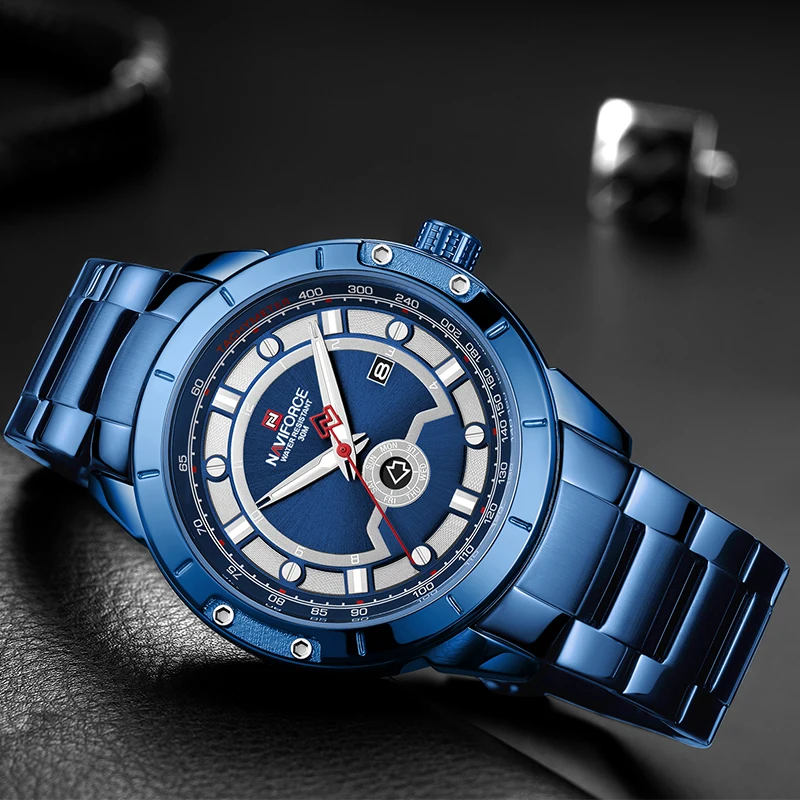 Часы NAVIFORCE мужские спортивные армейские водонепроницаемые|Кварцевые часы| |