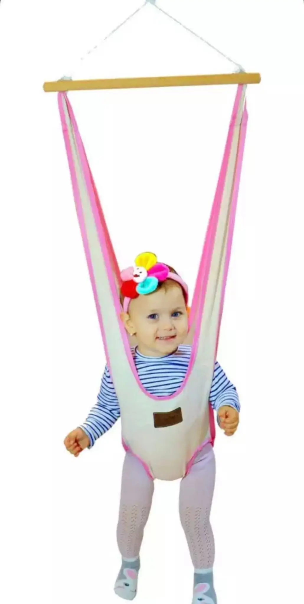 

Girl Boy Baby Walker Jump Infants Toddler Cotton Active Babies Play Fun Hammock Bow Seat Jumper Hanging Nest Swing Walking aid