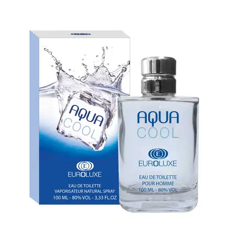 Euroluxe Туалетная вода для мужчин Aqua Cool (Аква кул) свежий, морской, фужерный, 100 мл