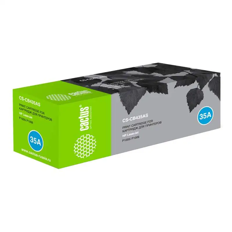 Картридж совм. Cactus CB435AS черный для HP LJ P1005/P1006 (1500стр.) (арт. 308376)|Картриджи с тонером|