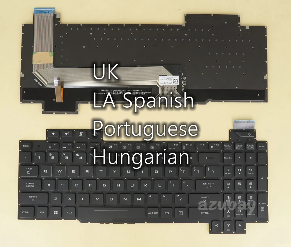 Клавиатура с подсветкой RGB для Asus AEBKL400010 AEBKLL00010 AEBKLE00020 AEBKLT00020 AEBKLP00020 V170146EK1 V170146DK1 |
