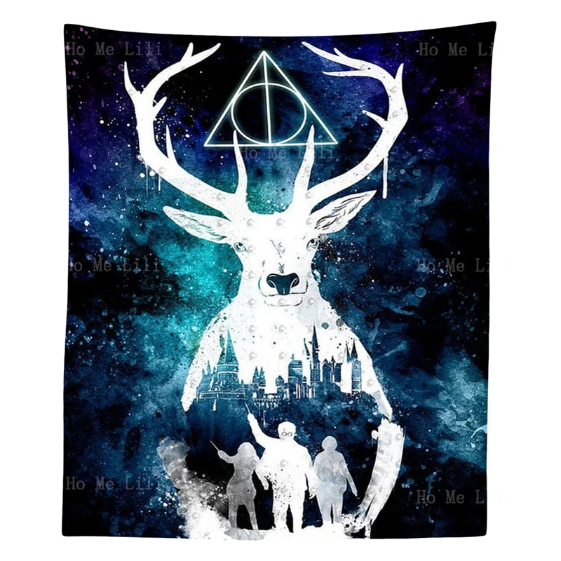 Фигурный персонаж концепция дизайна искусство черный синий олень пушистый волк