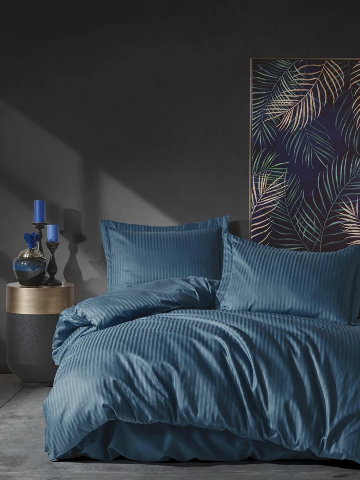 

Cotton Box Elegant Stripe King Size Double Duvet Cover Set